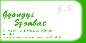 gyongyi szombat business card