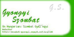 gyongyi szombat business card